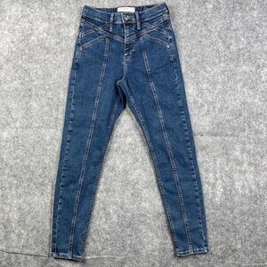 Topshop Moto Jamie 24x26 Women's Skinny Jeans Pockets Stretch Denim Blue